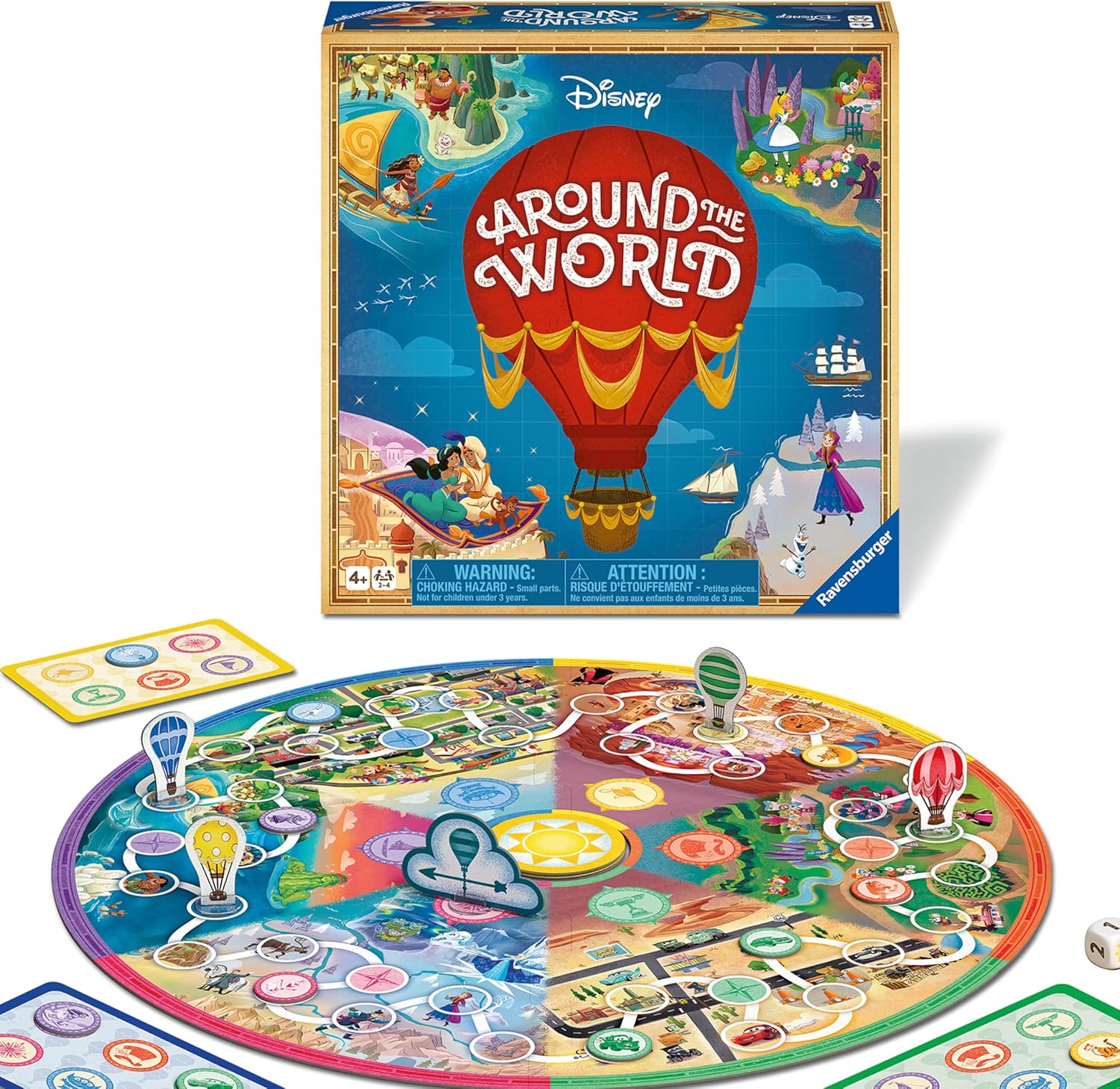 Ravensburger Disney Around The World family board game box front view