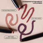 Long lasting transfer proof liquid lipstick and creamy lip liner set application demonstration layout.