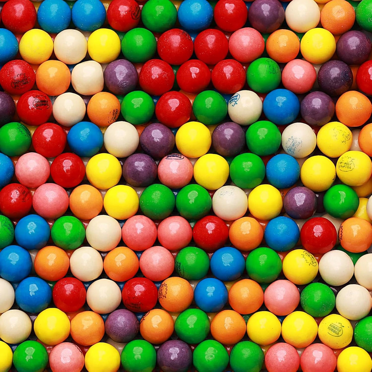 One pound bulk supply bag of Global Gumball mini chewing treats for party favors.