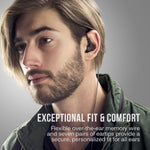 MEE audio M6 PRO noise-isolating earbuds in protective carrying case