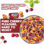 Close up of individually wrapped cherry red hard candies