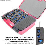 CASEMATIX figure storage travel case showing egg crate foam lid lining
