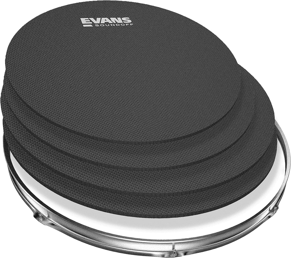 Complete Evans 4-piece fusion drum mute set overview