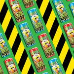 Blue Raspberry and Strawberry variant pack of imported American sour candies against a white background