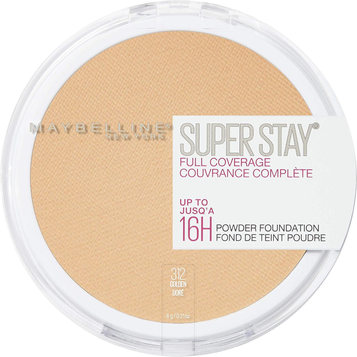 Maybelline New York Super Stay Full Coverage Powder Foundation Golden front view package