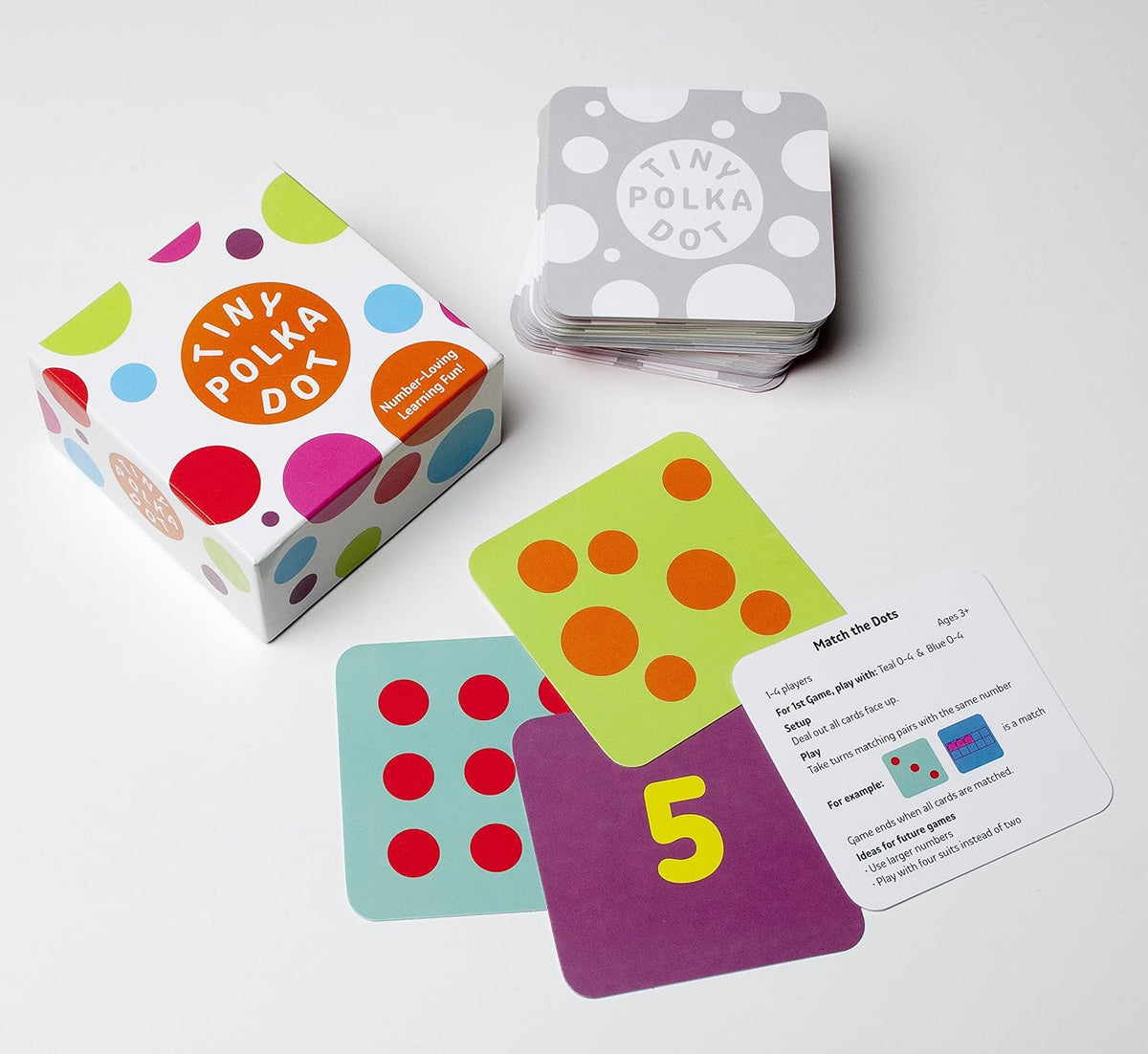 Math For Love Tiny Polka Dot educational game vibrant color cards