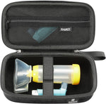 RAIACE hard travel storage case for asthma inhalers front view