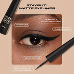 Authentic Milani smudge proof black matte eyeliner packaging view