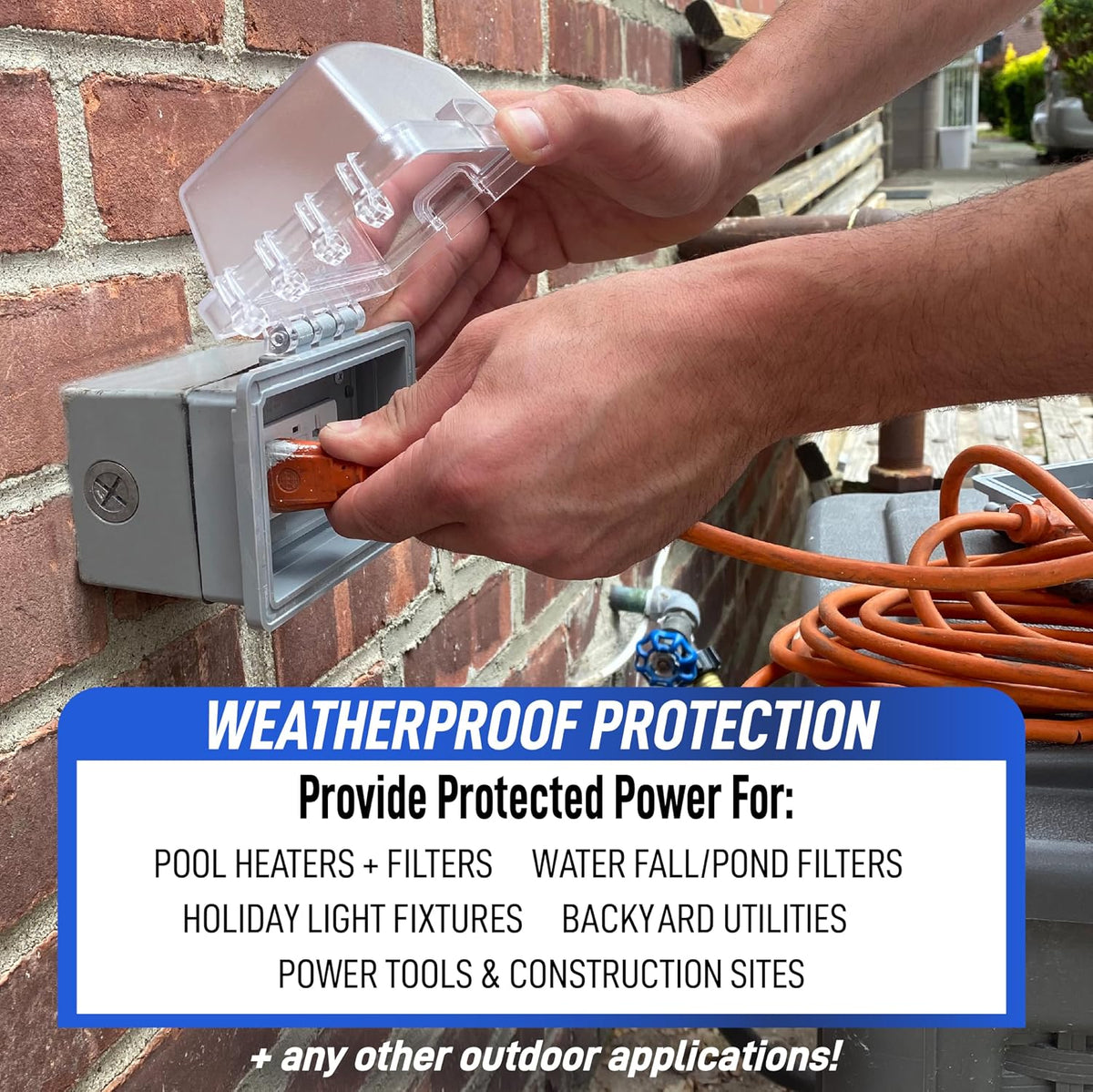 Sealproof 1-gang protective enclosure side profile