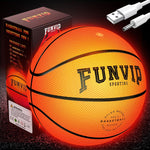 Funvip rechargeable LED light up basketball front view