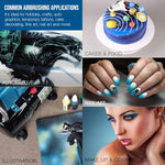 Master Airbrush dual-action trigger mechanism and fluid control knob detail