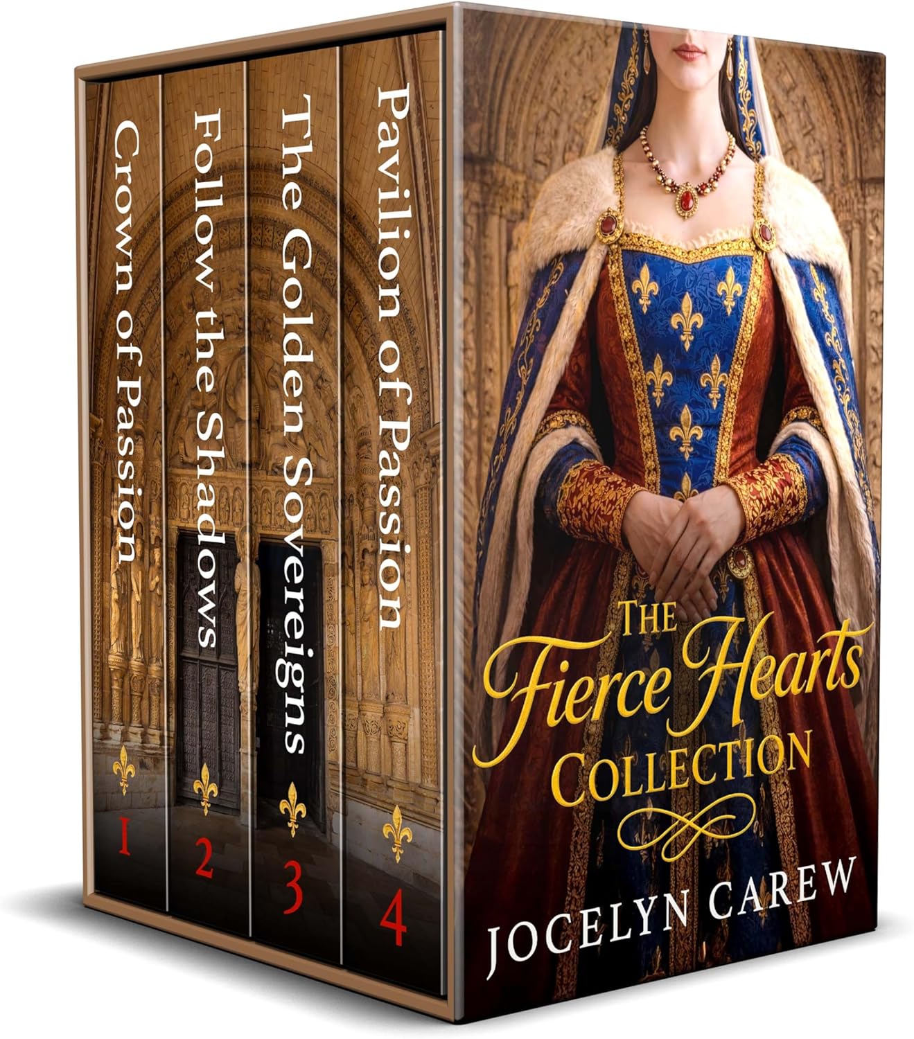 Jocelyn Carew The Fierce Hearts Collection books front view showcasing historical romance cover art.