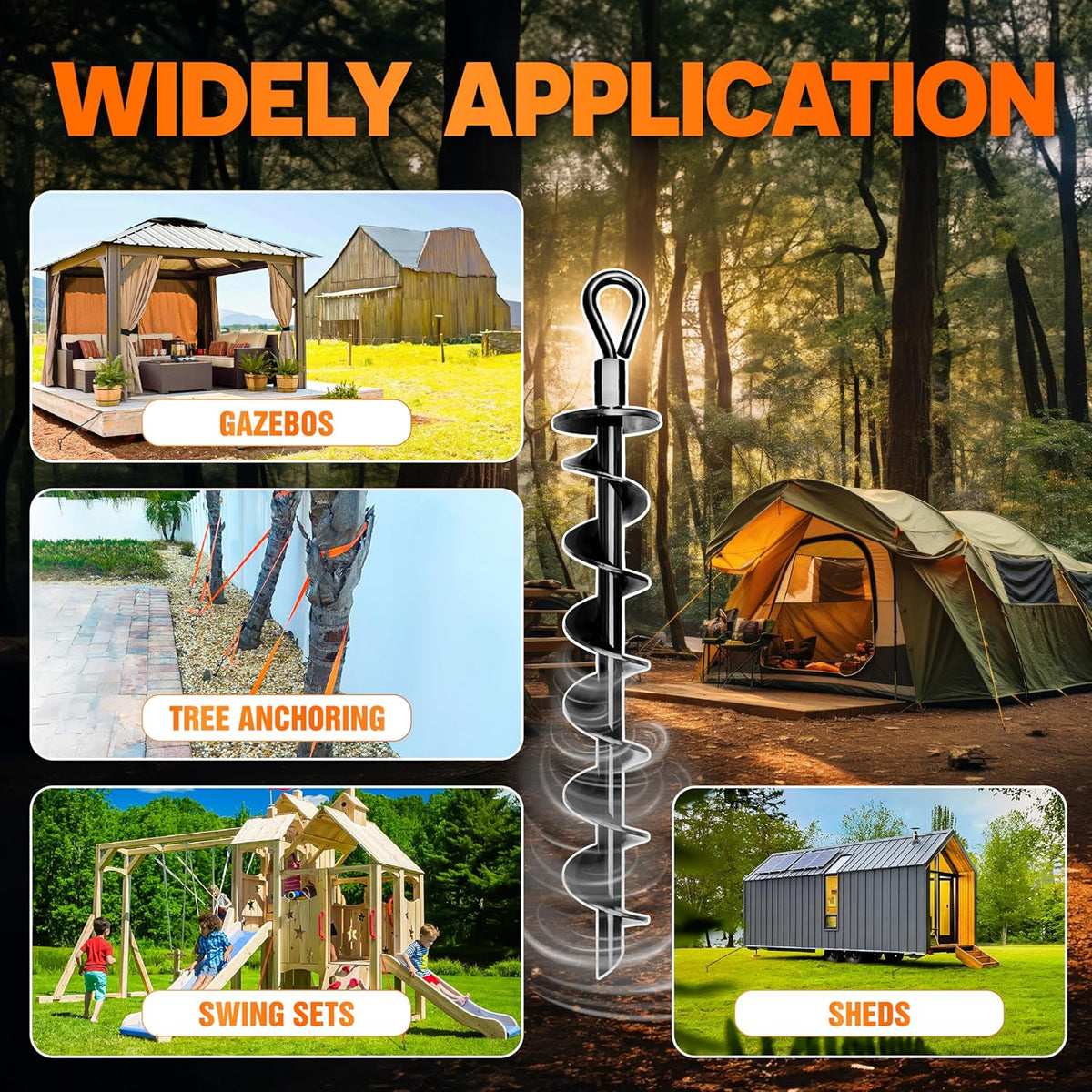 Pamazy outdoor anchor kit packed for storage