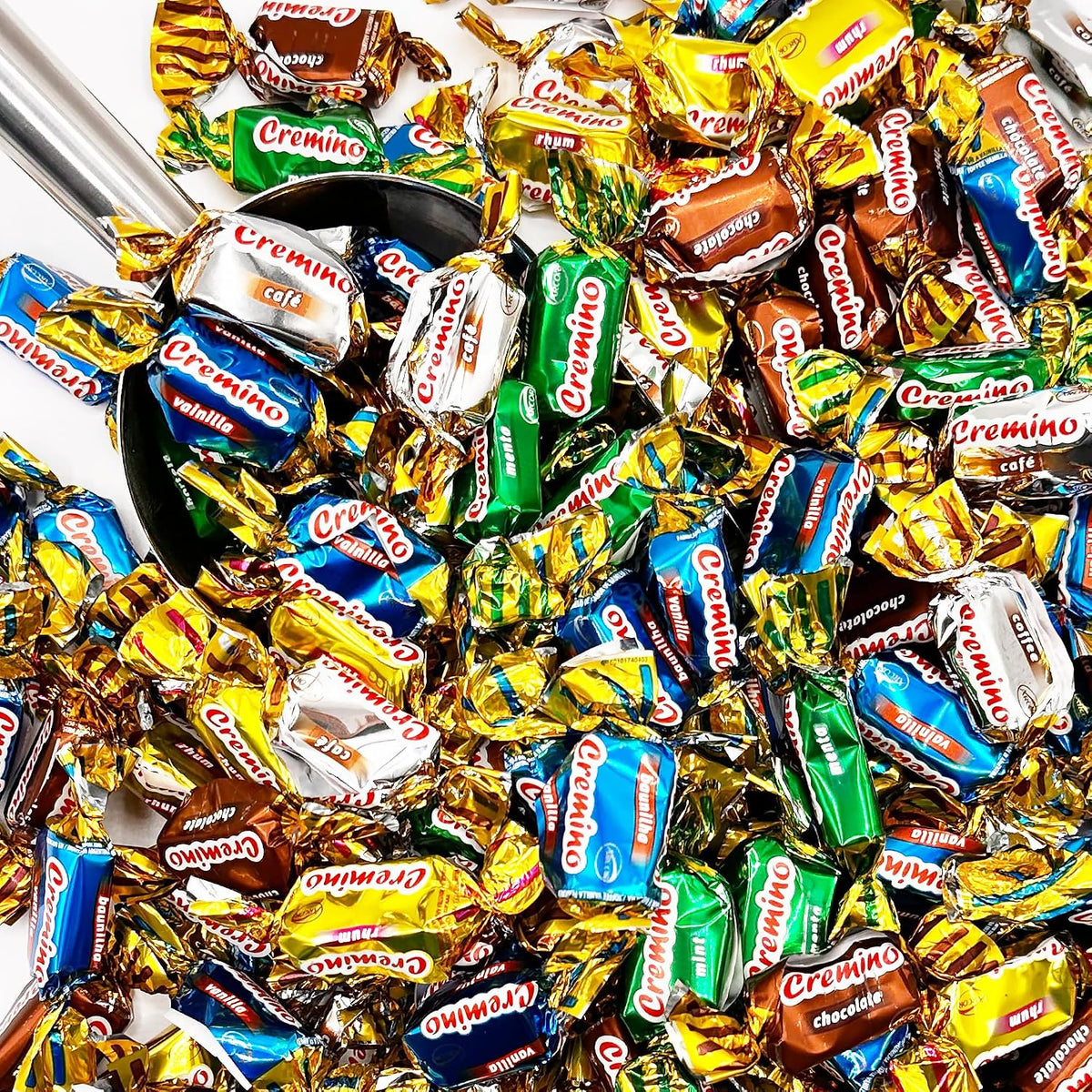 Premium confectionery display of approximately 75 pieces of assorted sweet toffees