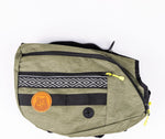 Wilderdog dog backpack front view showing integrated harness design
