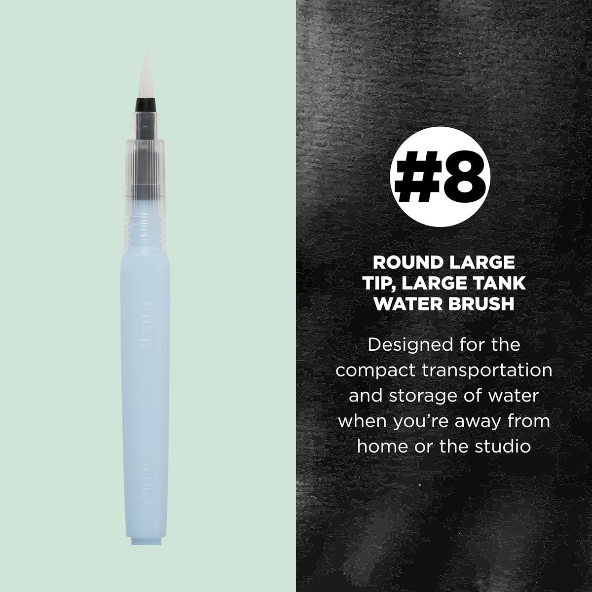 Sakura water color brush flexible nylon tip close-up.