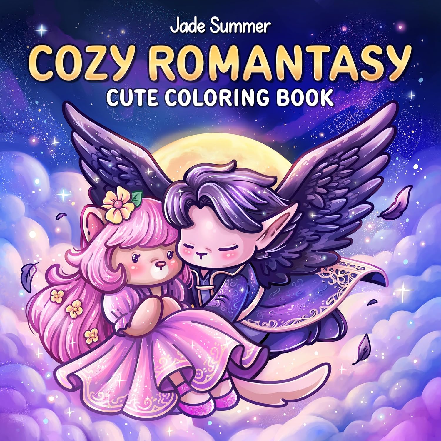 Cozy Romantasy: Cute Coloring Book for Adults and Teens with Fantasy Romance Scenes for Relaxation (Cozy Coloring Books) - Image 1