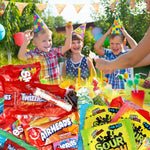 Colorful mix of imported American candies for goodie bags and piñata stuffers