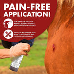 Top down view of Underwood Horse Medicine trigger spray nozzle
