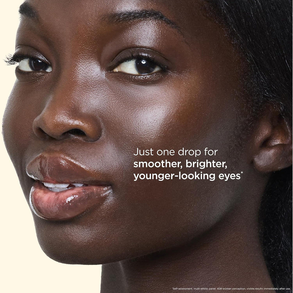 Clarins eye care product with ingredients highlighted