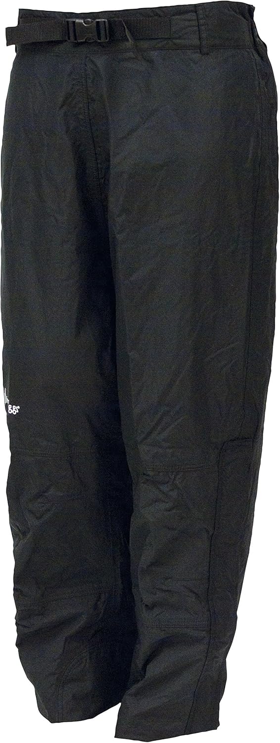 Frogg Toggs Toadskinz water resistant rain pant front view black motorcycle riding trousers