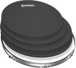 Evans SoundOff drum mute pad set front view quiet practice