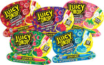 Juicy Drop premium imported party favor squeeze candy pens on a clean background.