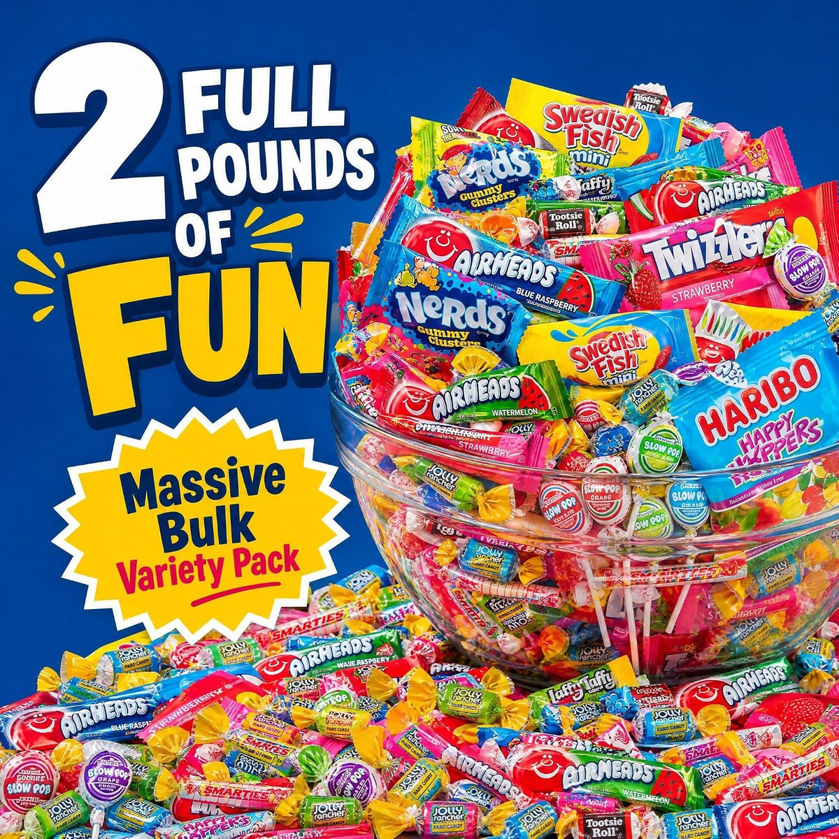Assorted individually wrapped candies from Munchbox