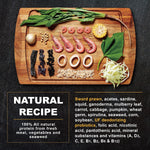 All natural wild sword prawn turtle food ingredients and nutritional breakdown