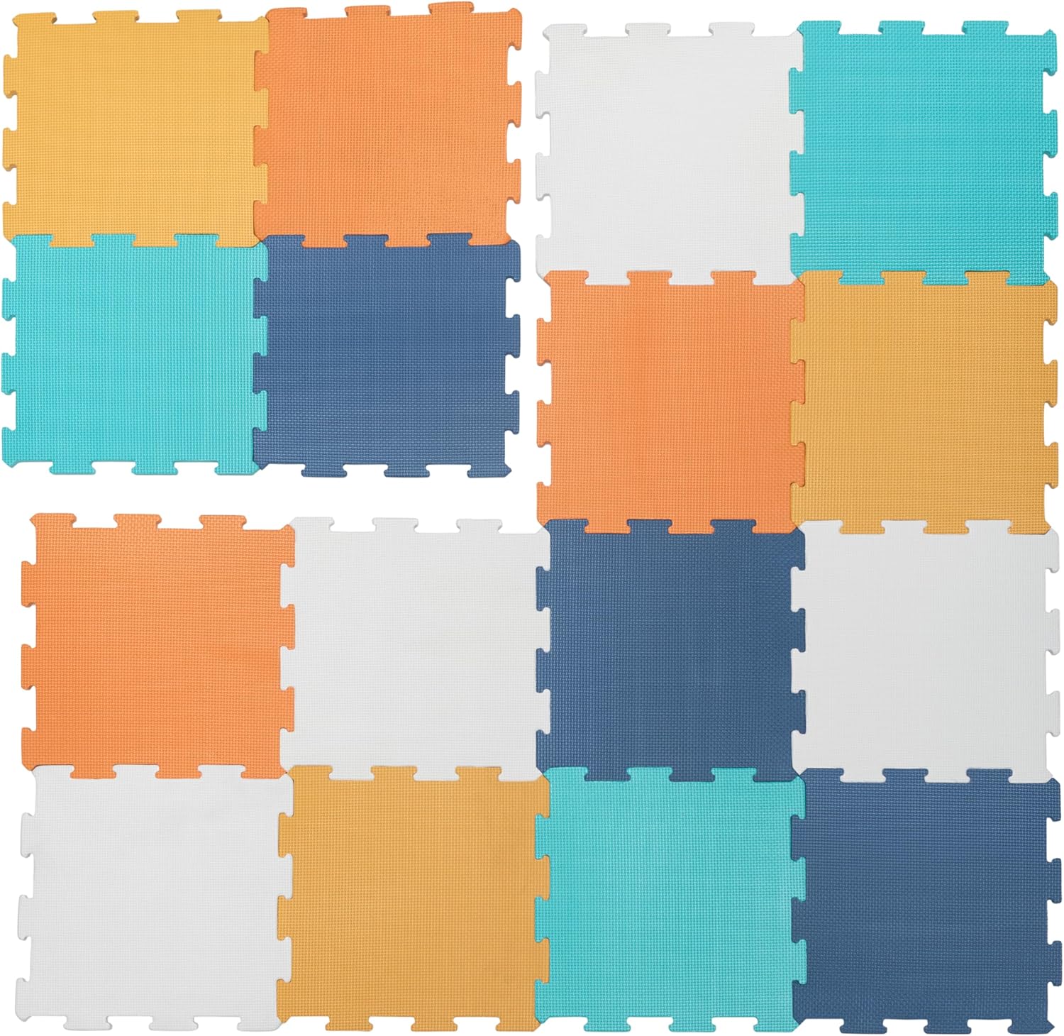 Enovoe baby play mat 16 piece interlocking floor tiles set
