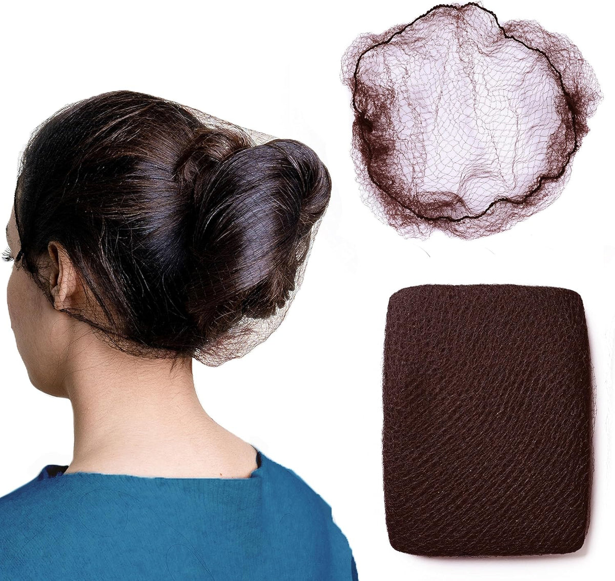100Pcs Black Hair Net 24" Invisible Hair Nets for Women and Men - Perfect for Hair Bun, Sleeping, & Kitchen Food Service - Image 9