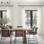 Extra Wide Pinch Pleated 96 Inch Long Linen Curtains 100 Inches Wide | Light Filtering Semi Sheer, Greyish Beige, Ceiling Curtain, for Living Room Patio Glass Sliding Door, Pleat, 96 Inches, 8FT - Image 11