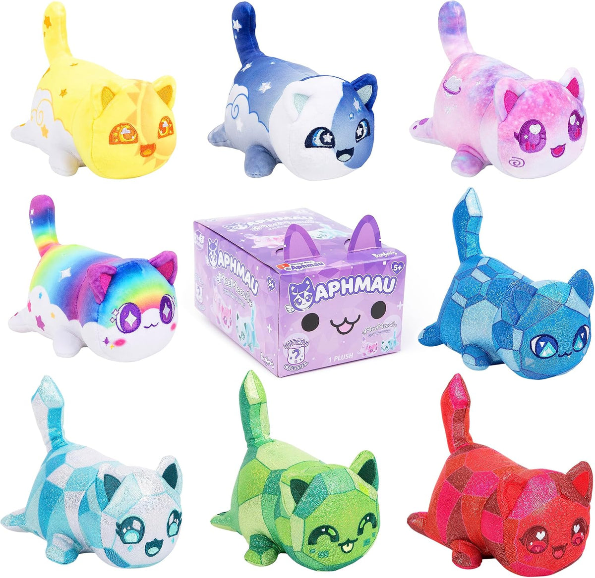 Aphmau Mini Mystery 6" Plush - Celestial Collection - 4 Pack; YouTube Gaming Channel, Blind Box, 4 of 8 Unique Possible Unicorn MeeMeows, Official Aphmau Merch - Image 2