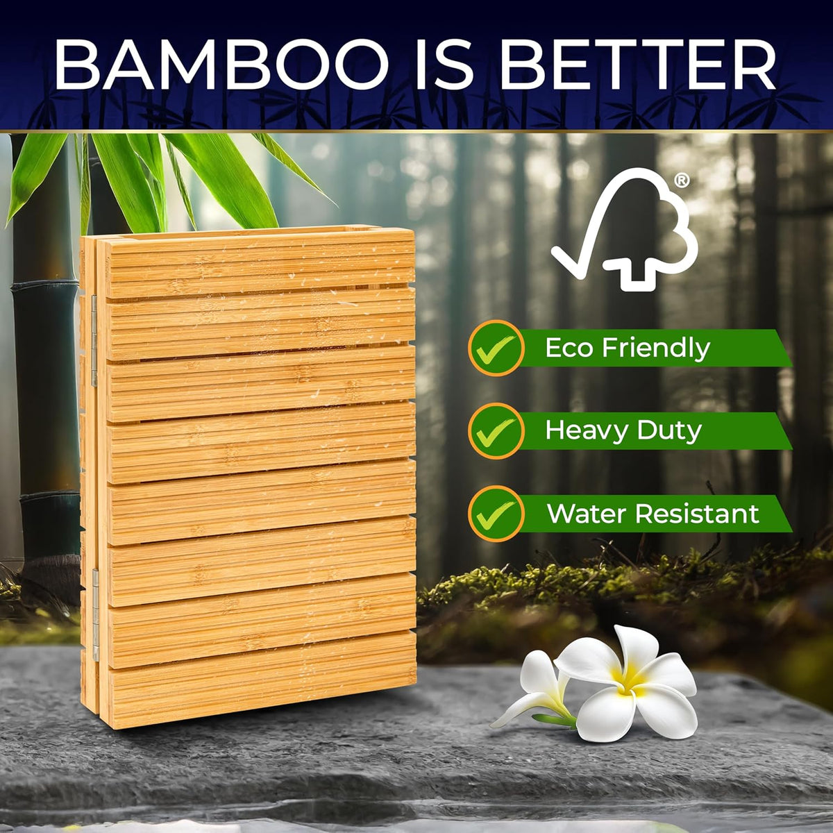 SereneLife natural bathroom accessory styled in indoor setting