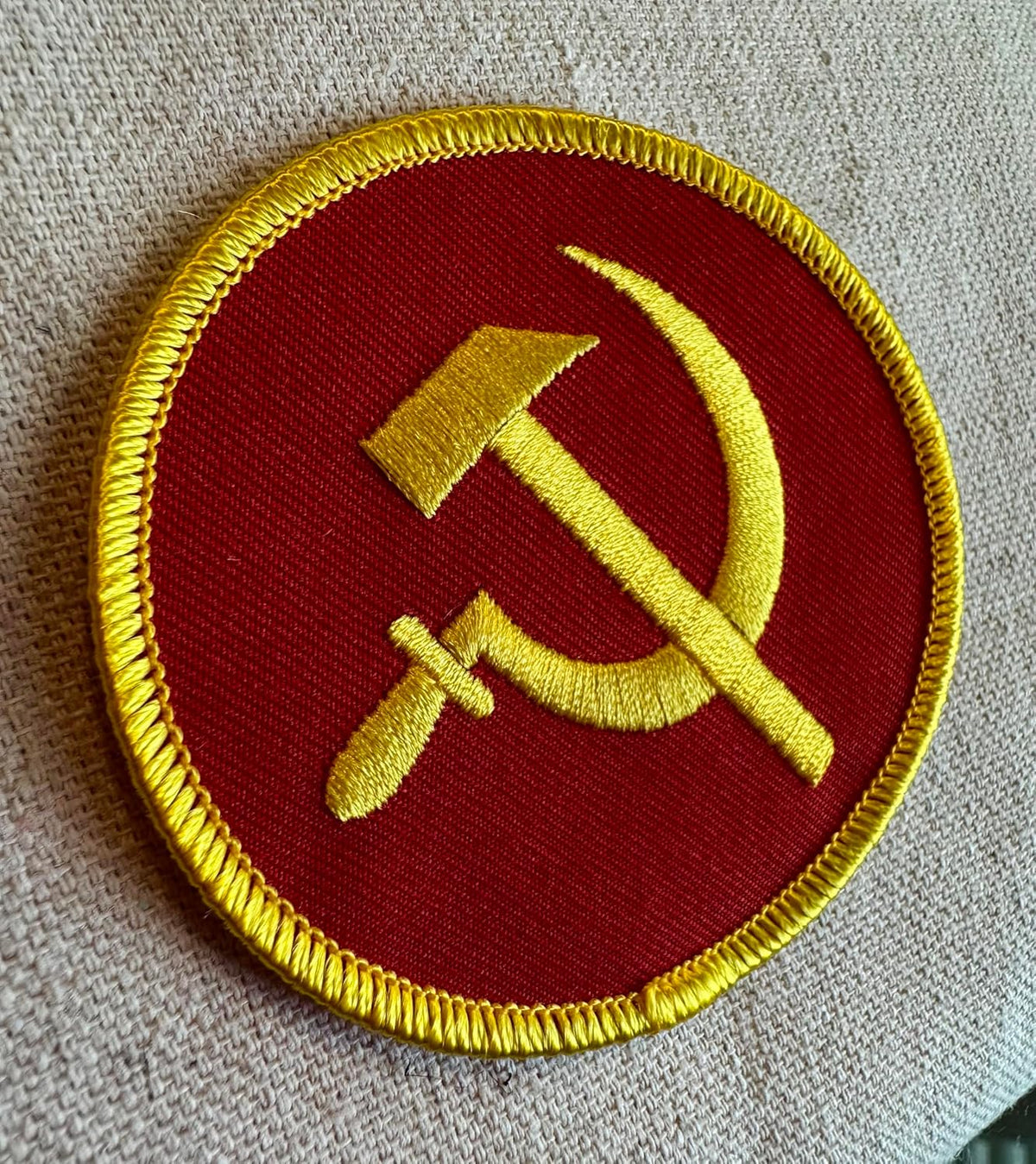 Cypress Collectibles embroidered patch back view with heat seal