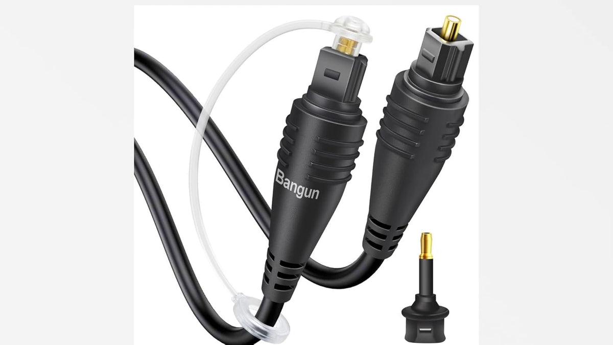 Bangun optical cable connected to soundbar and television