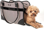 Pet Life designer pet purse with mesh windows open