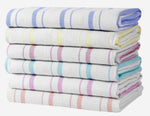 Zeppoli Classic Kitchen Towels - 6 Pack 100% Natural Cotton Towel Set, Reusable Wash Cloths, Absorbent Dish Towels, Machine Washable Hand Towels, Kitchen Essentials, 20" x 28" - Aqua Base - Image 13