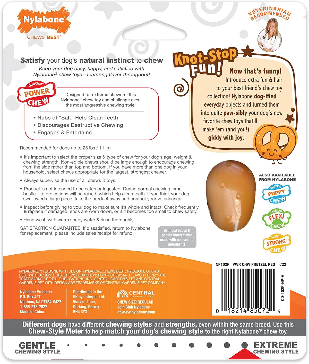 Nylabone Power Chew Pretzel Dog Chew Toy, Small | Bacon & peanut butter flavor, long lasting, discourages destructive chewing, flavor throughout, for dogs up to 25 lbs - Image 12