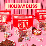 Three pack collection of imported USA gourmet chocolate chip mint brownie bites dessert.