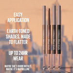 Maybelline Smooth Espresso eyeliner swatch on skin