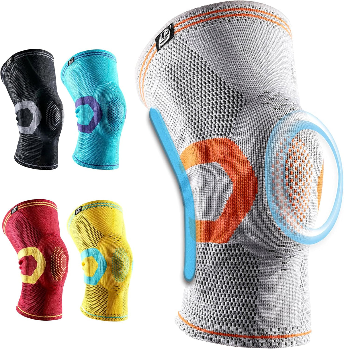 LP Support 170XT Premium Compression Knee Sleeve with Silicone Patella Pad & Bilateral Stays - Breathable Joint Stability & Injury Prevention Brace for Running, Basketball & Pro Sports (Black, Extra Large,1pcs) - Image 12