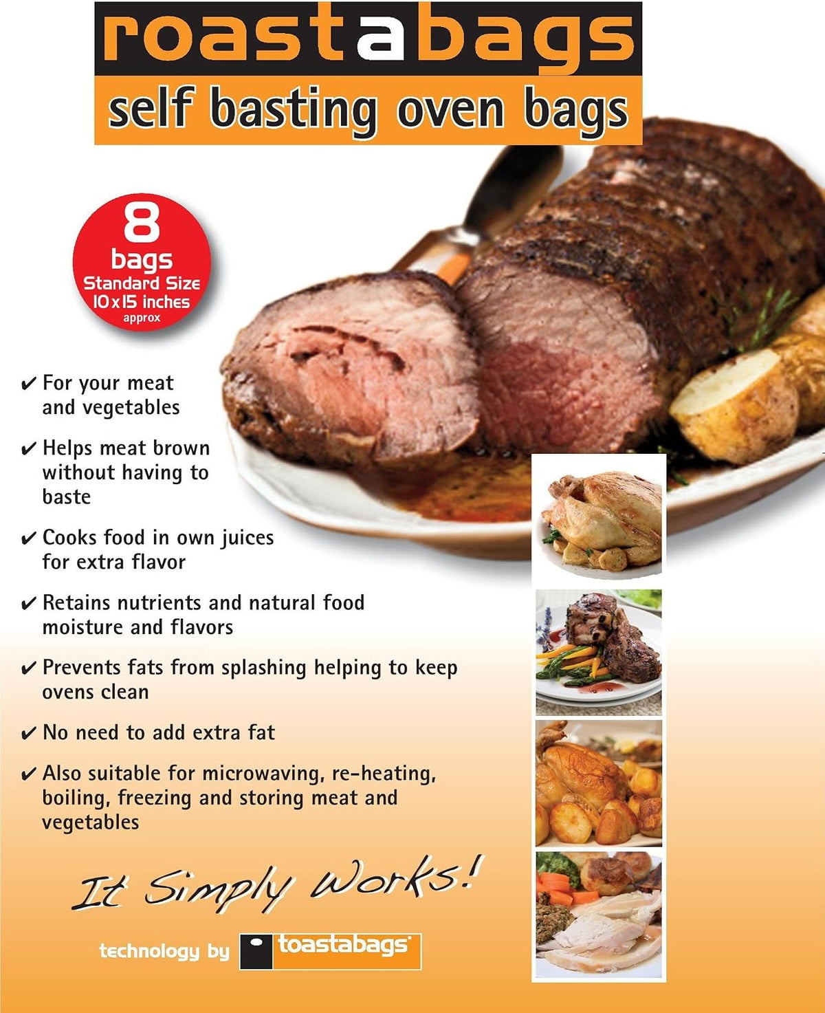 Toastabags self basting oven bags front view packaging