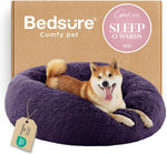 Bedsure Calming Dog Bed Medium Size Dog - Donut Washable Medium Pet Bed, 30 inches Anti-Slip Round Fluffy Plush Faux Fur Cat Bed, Fits up to 45 lbs Pets, Camel - Image 11