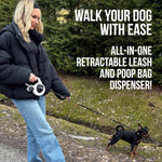 Side view of Avanto heavy duty retractable leash for large dogs