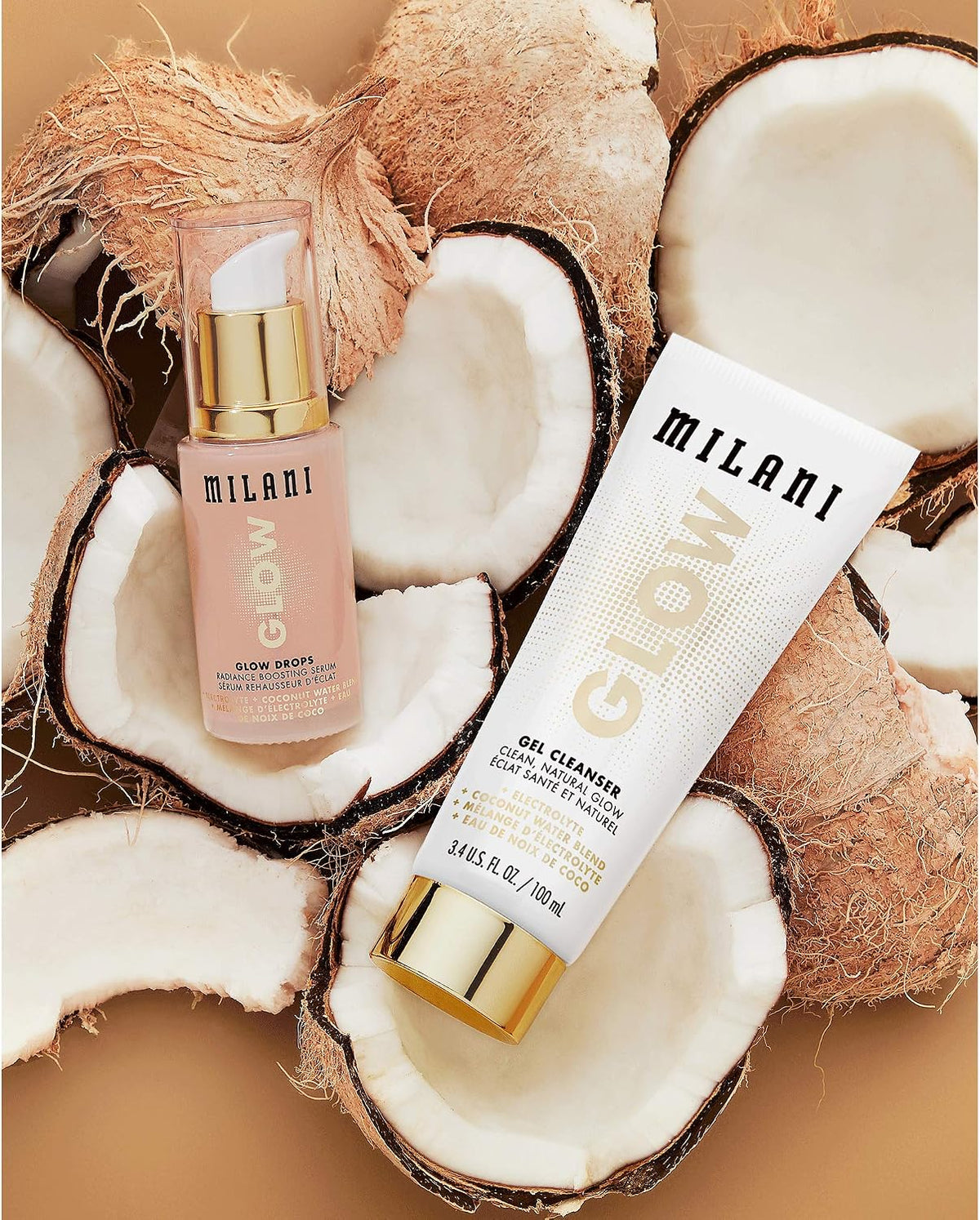 Milani USA imported brightening facial wash on a clean background.