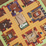 Hasbro retro clue board game box and vintage components
