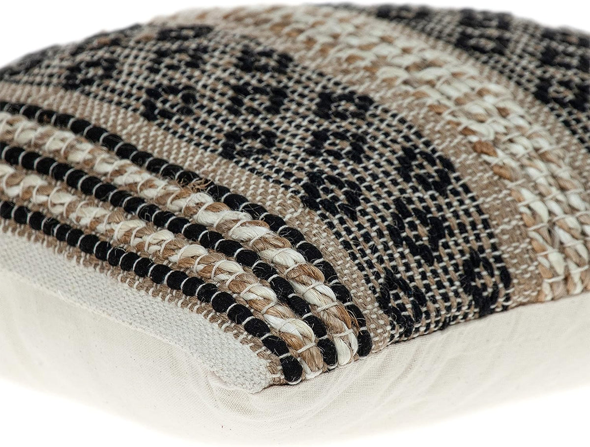 Parkland Collection Nate cotton jute pillow styled on sofa