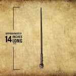 The Noble Collection Bunty wand resting inside its official collector display box