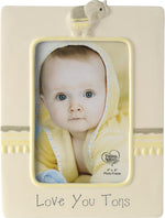 Precious Moments Love You Tons ceramic elephant photo frame front view nursery decor